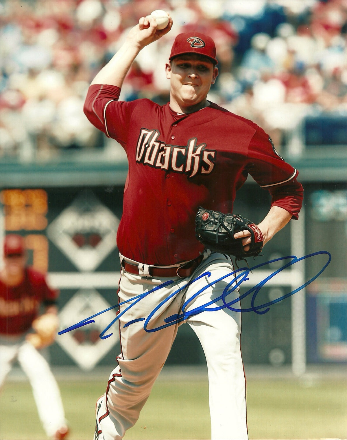TREVOR CAHILL ARIZONA DIAMONDBACKS SIGNED AUTOGRAPHED 8x10 PHOTO W/COA