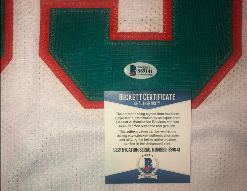 MARK SUPER SUPER #85XL DOLPHINS CUSTOM JERSEY BECKETT S69141