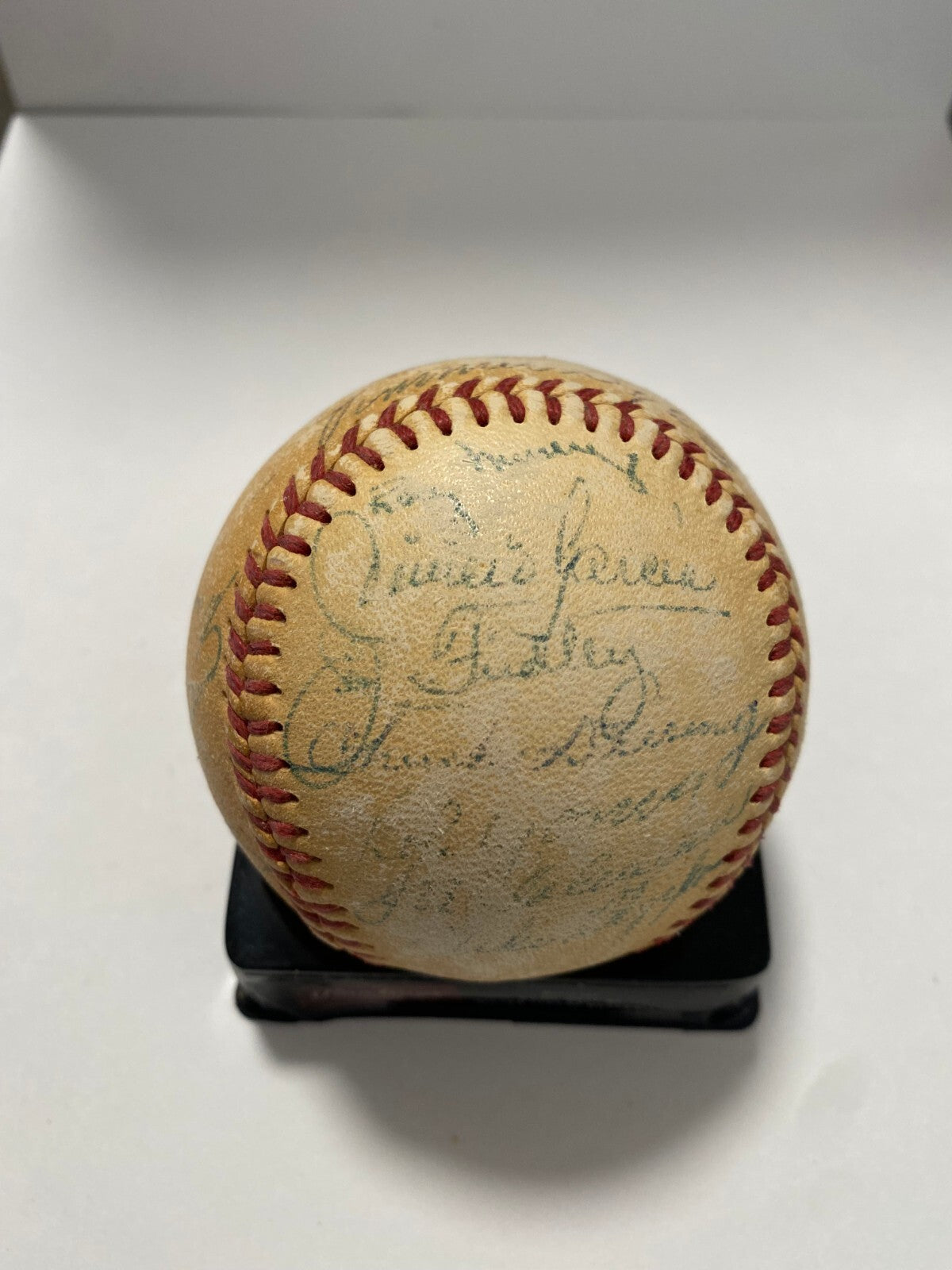 1954 BALTIMORE ORIOLES 1ST YEAR TEAM SIGNED AUTOGRAPHED BASEBALL BECKETT LOA