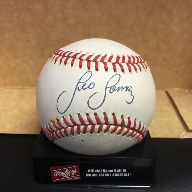 LEO GOMEZ BALTIMORE ORIOLES SIGNED A.L. BASEBALL W/COA 