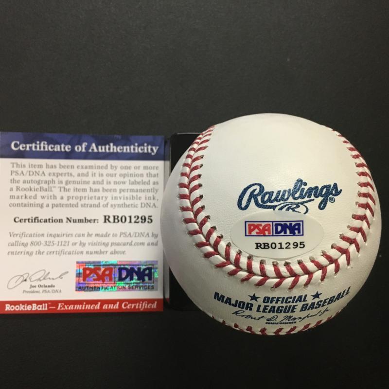 YOAN LOPEZ ARIZONA DIAMONDBACKS SIGNED  BASEBALL PSA RB01295