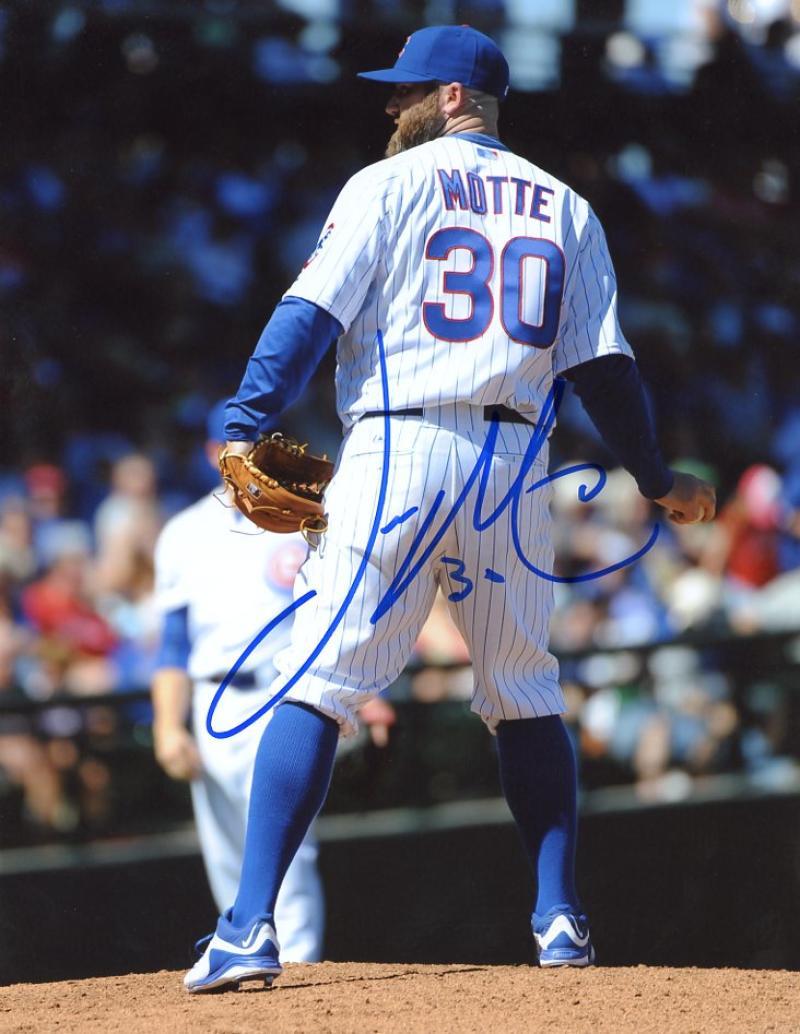 JASON MOTTE CHICAGO CUBS #30  SIGNED 8X10 PHOTO W/COA