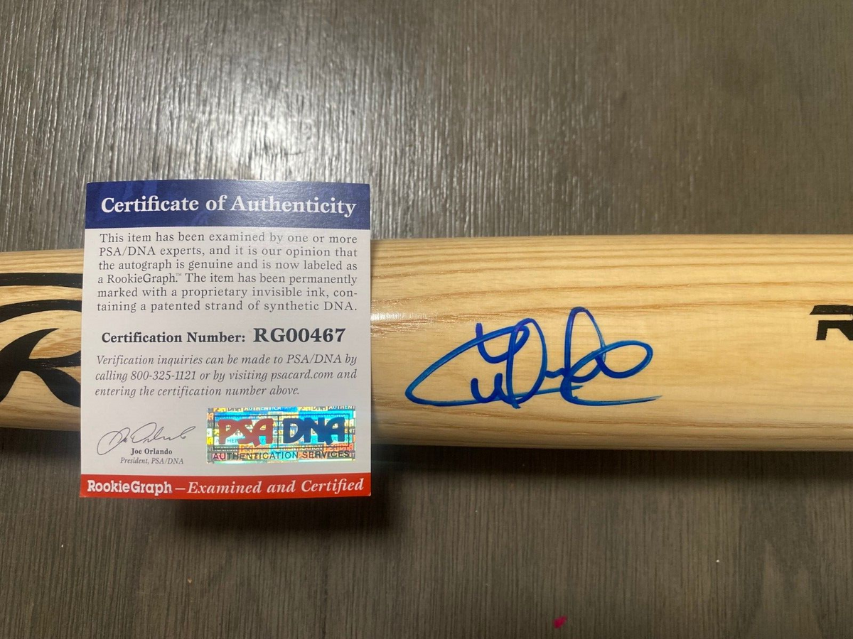 WILLSON CONTRERAS MILWAUKEE BREWERS SIGNED AUTO RAWLINGS BIG STICK BAT PSA *