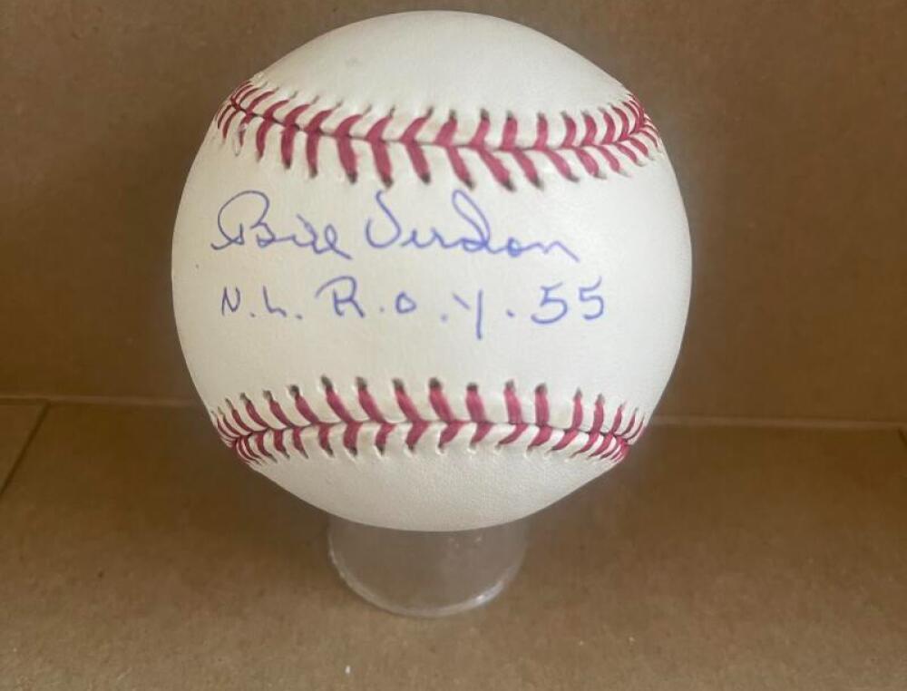 BILL VIRDON N.L. ROY 55 SIGNED AUTOGRAPHED M.L. BASEBALL BECKETT AUTH
