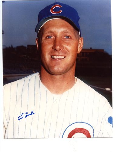 LEO  BURKE  CHICAGO  CUBS      SIGNED 8X10
