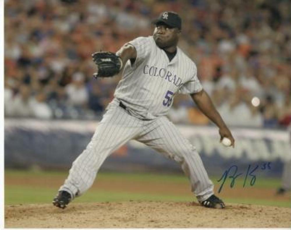 RAY KING COLORADO ROCKIES SIGNED AUTOGRAPHED 8X10 W/ COA