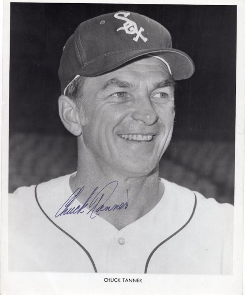 CHUCK TANNER  CHICAGO WHITE SOX DECEASED SIGNED AUTOGRAPHED  8X10 PHOTO W/ COA