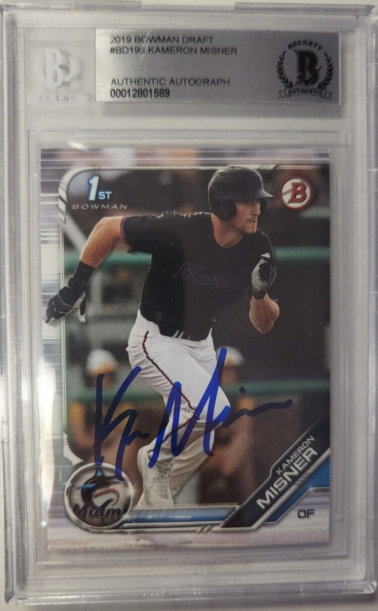 2019 BOWMAN DRAFT KAMERON MISNER ROOKIE RC AUTHENTIC AUTO CERTIFIED BECKETT