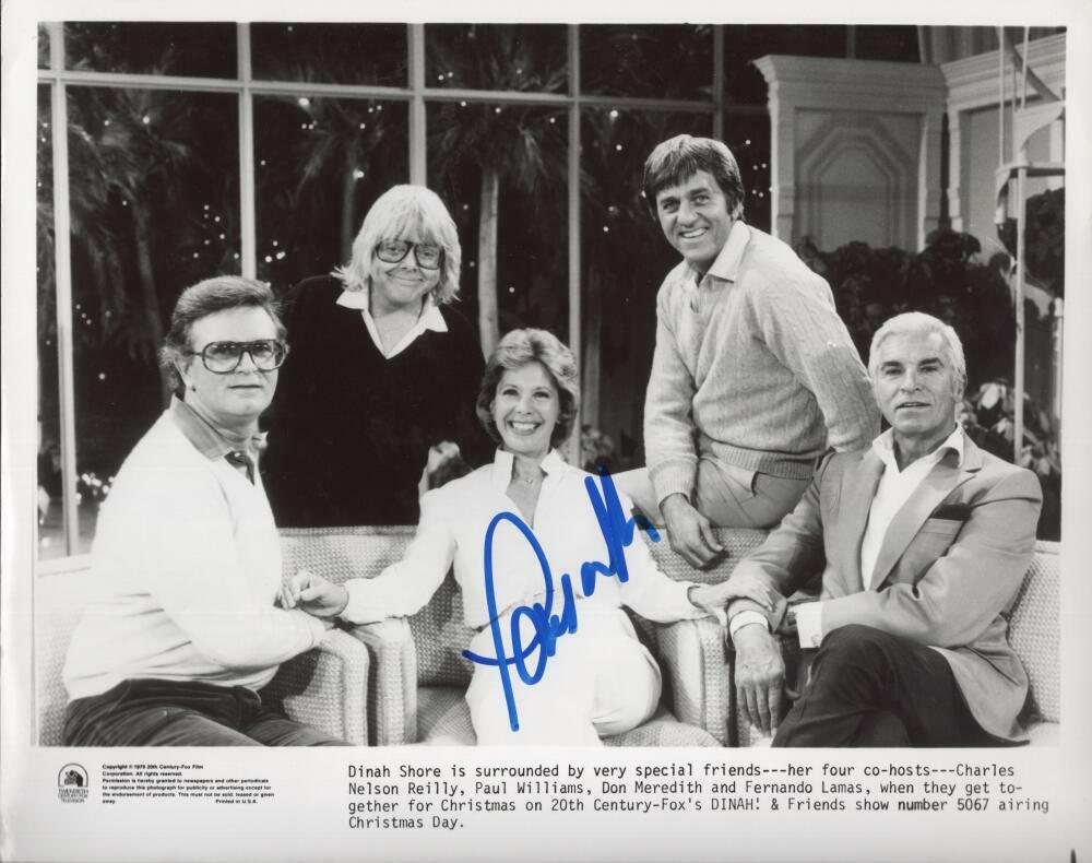 DINAH SHORE LEGENDARY ACTRESS TALK SHOW HOST SIGNED 8X10 PHOTO W/ COA PROOF