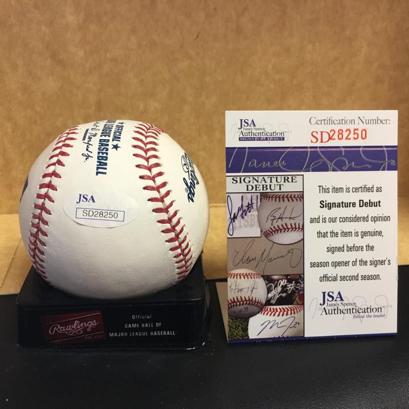 ADRIAN RONDON TAMPA BAY RAYS SIGNED M.L. BASEBALL JSA SD28250