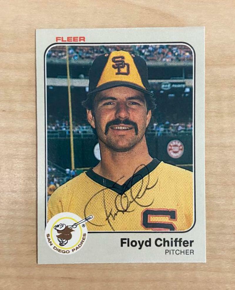 FLOYD CHIFFER SAN DIEGO PADRES SIGNED AUTOGRAPHED 1983 FLEER CARD #354 W/COA