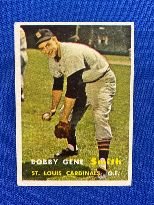 1957 TOPPS BOBBY GENE SMITH ST. LOUIS CARDINALS #384 CARD VINTAGE SET-BREAK