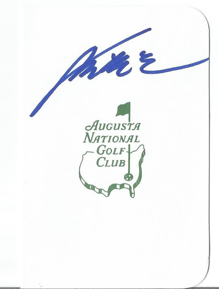 Y.E. YANG PGA SIGNED AUTOGRAPHED MASTERS SCORECARD W/COA