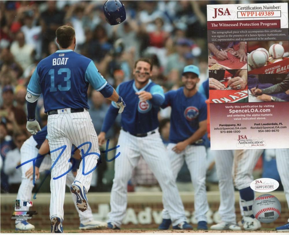 DAVID BOTE CHICAGO CUBS SIGNED 8X10 PHOTO WALK OFF JSA WPP149389
