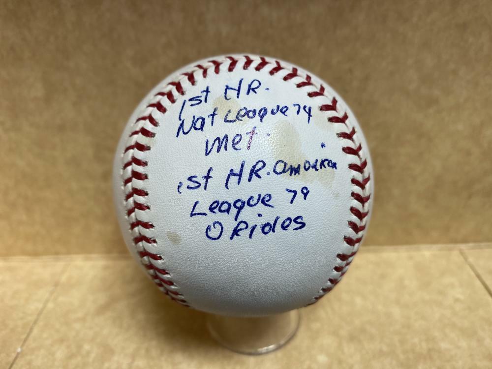 BENNY AYALA FULLY INSCRIBED TONED SIGNED AUTOGRAPHED M.L. BASEBALL W/ COA