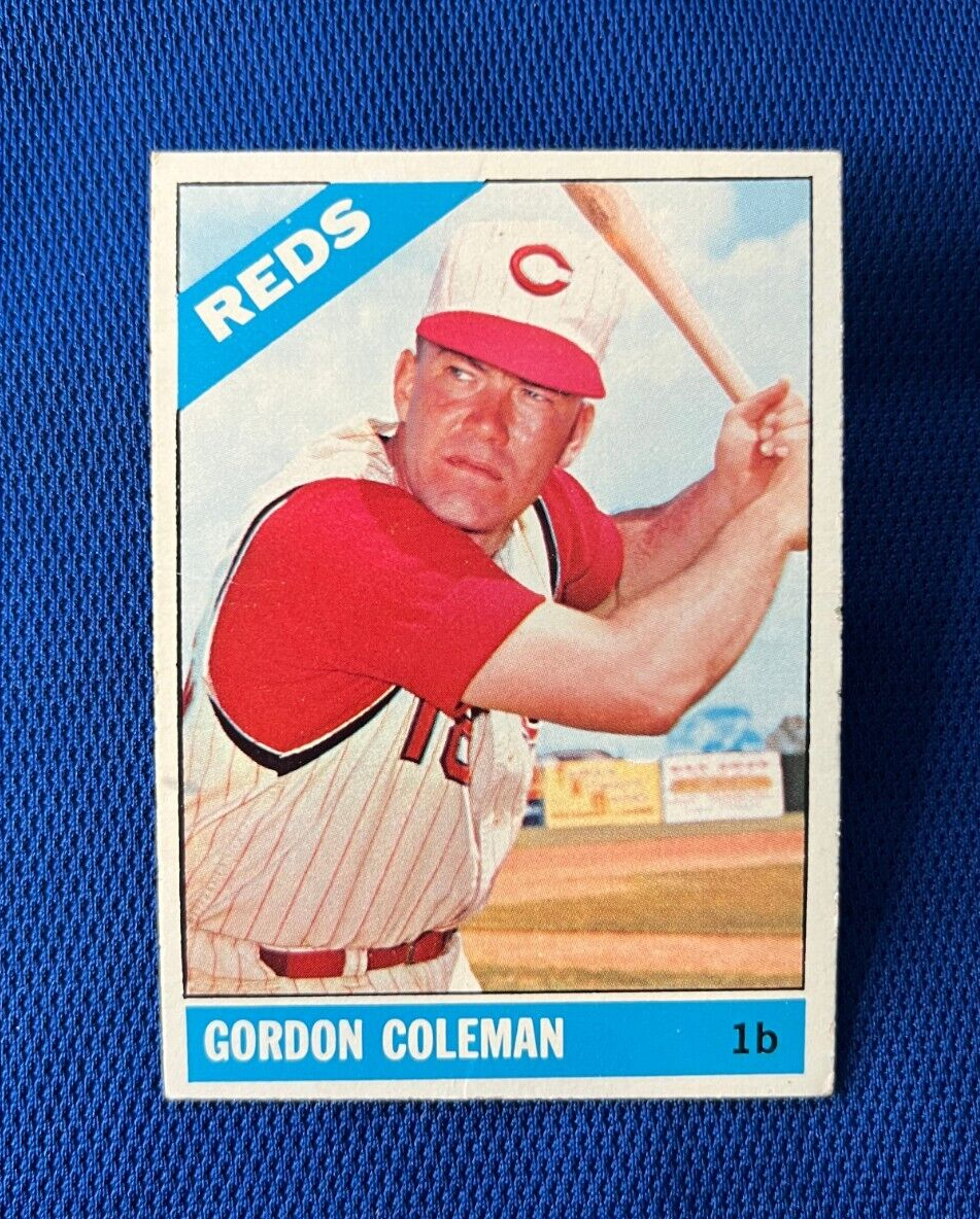 VINTAGE 1966 TOPPS GORDON COLEMAN CINCINNATI REDS CARD #494