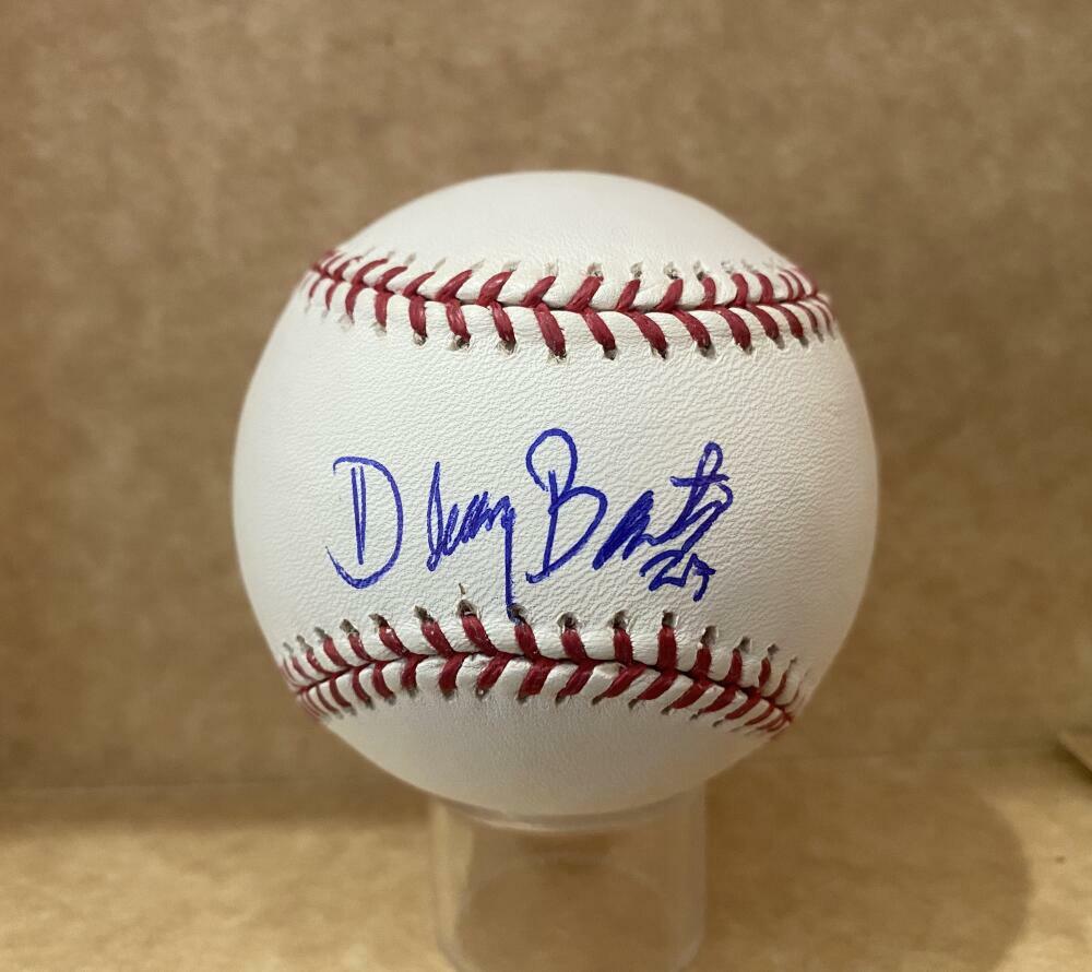 DENNY BAUTISTA ROYALS/PIRATES SIGNED AUTOGRAPHED M.L. BASEBALL W/ COA