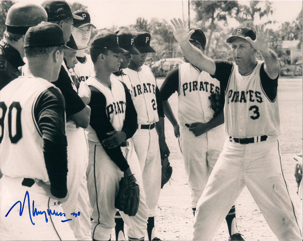 MAURY WILLS PITTSBURGH PIRATES SIGNED 8X10 PHOTO W/COA