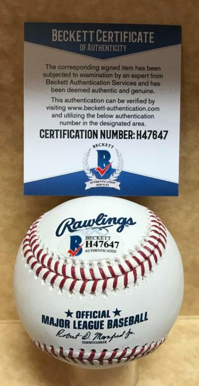 JOSH HARRISON DETROIT TIGERS SIGNED AUTOGRAPHED M.L. BASEBALL BECKETT H47647