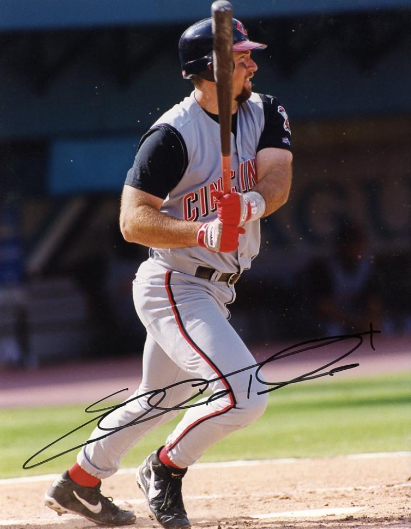 EDDIE TAUBENSEE CINCINNATI REDS SIGNED AUTOGRAPHED 8X10 PHOTO W/COA 