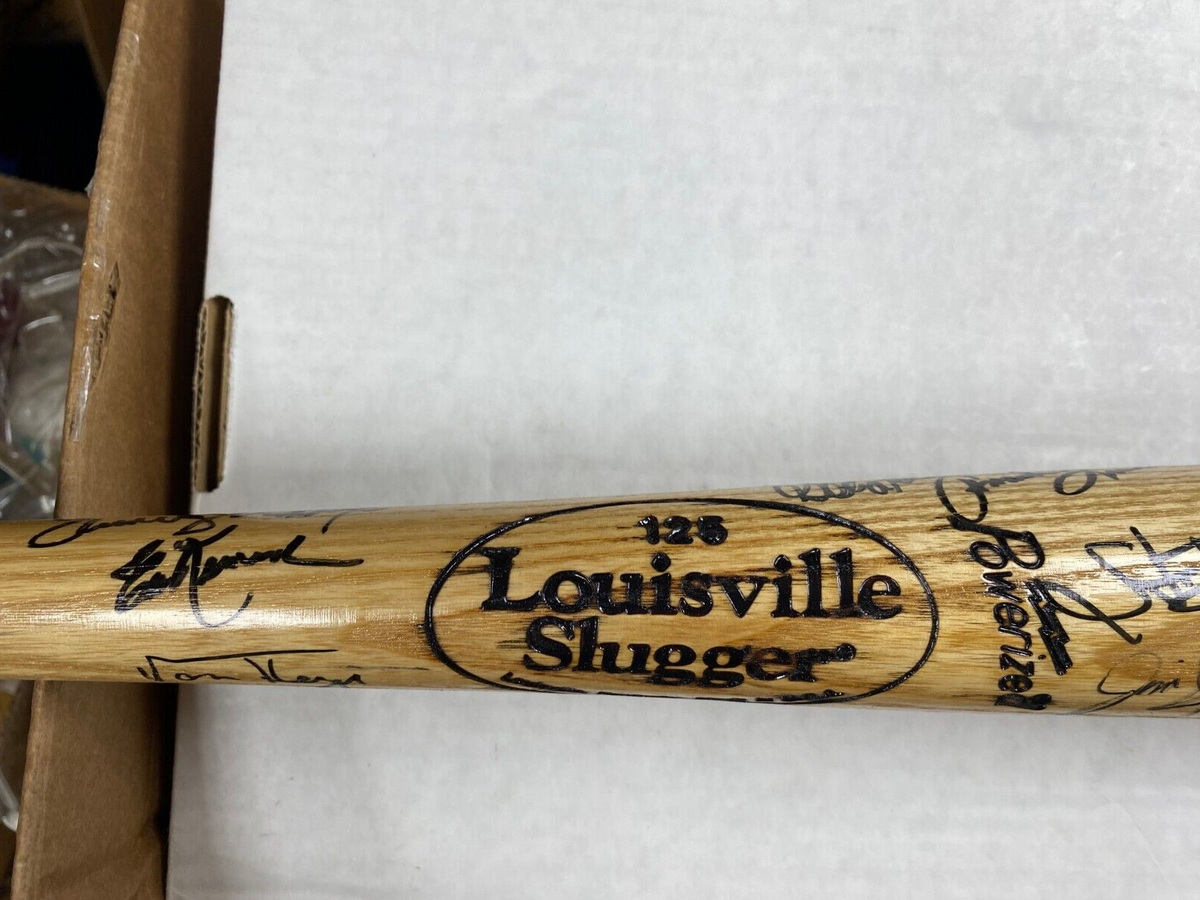 MLB LEGENDS SIGNED JOE DIMAGGIO CHILDRENS HOSPITAL BAT W/COA AL DOWNING +++ A