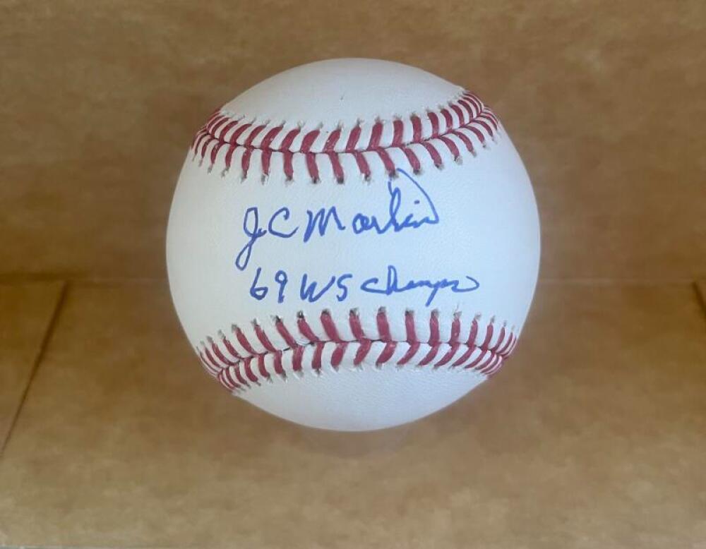 J.C. MARTIN METS 69 W.S. CHAMPS SIGNED AUTO M.L. BASEBALL  BAS AUTHENICATED