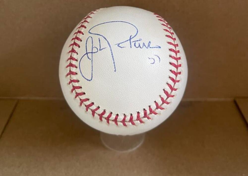 JOHAN SANTANA METS/TWINS SIGNED AUTOGRAPHED M.L. BASEBALL BECKETT AUTH 