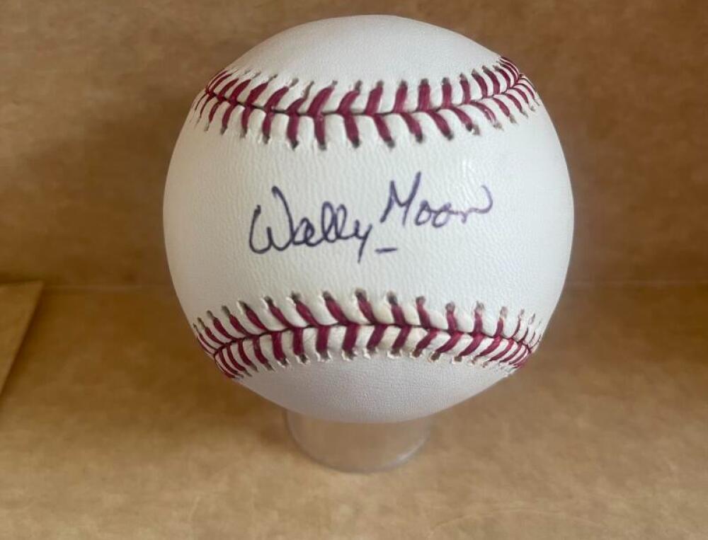 WALLY MOON DODGERS SIGNED AUTOGRAPHED M.L. BASEBALL BECKETT AUTH