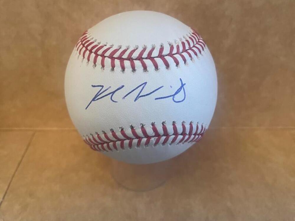 KYLE WRIGHT BRAVES SIGNED AUTOGRAPHED M.L. BASEBALL JSA 870124