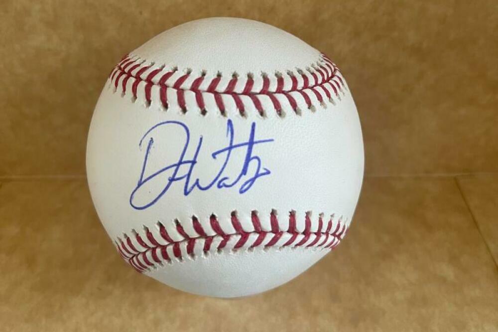 DREW WATERS ATLANTA BRAVES SIGNED AUTOGRAPHED M.L. BASEBALL PSA/DNA