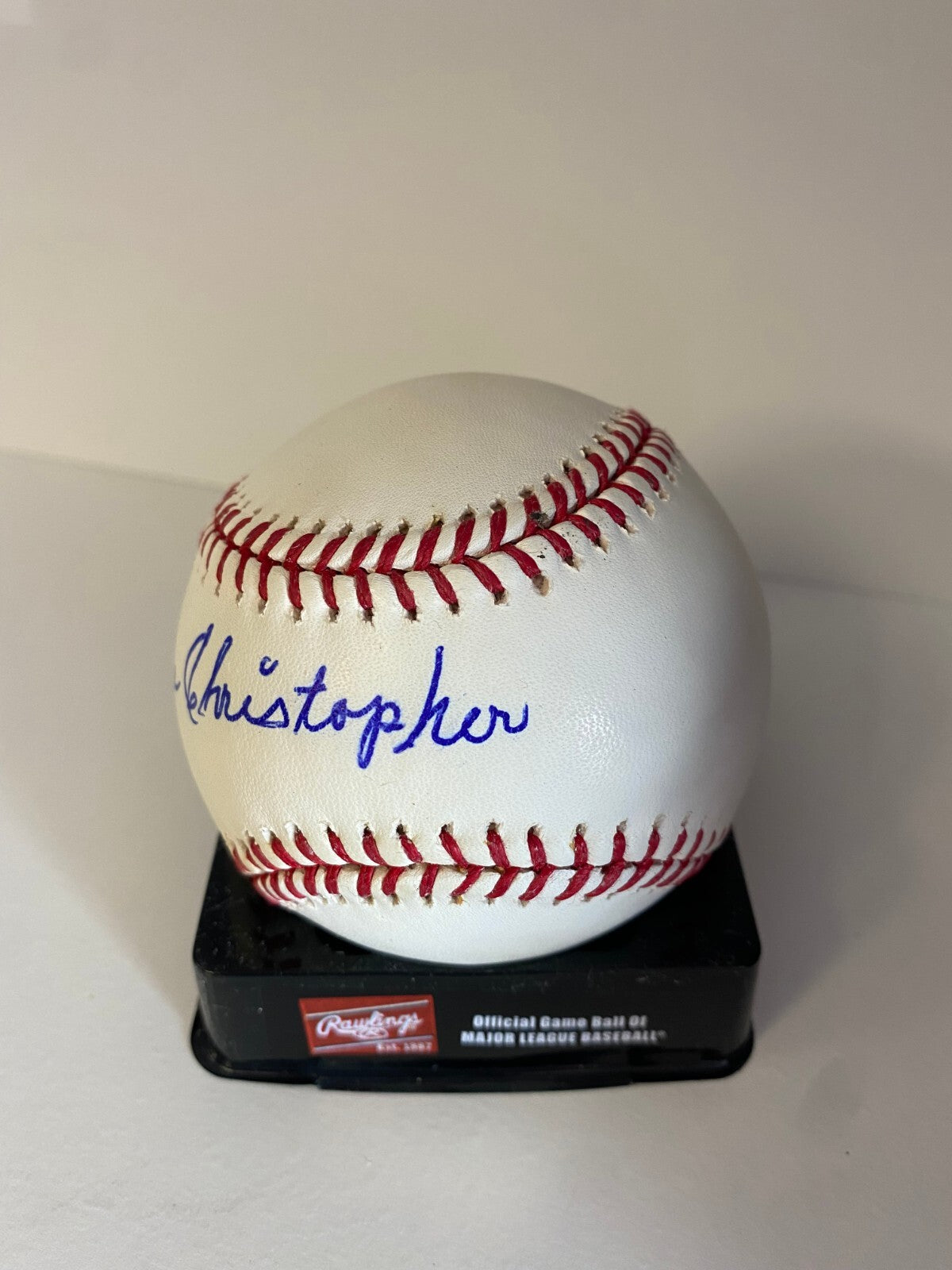 JOE CHRISTOPHER RED SOX/METS SIGNED AUTOGRAPHED M.L. BASEBALL BECKETT