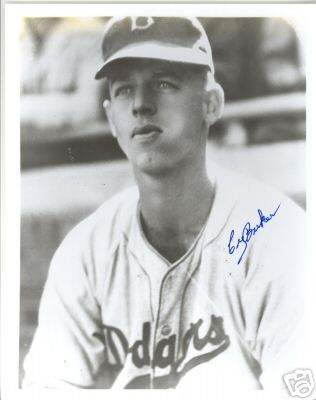 CY BUKER (BROOKLYN ) B/W DODGERS SIGNED 8X10 PHOTO COA
