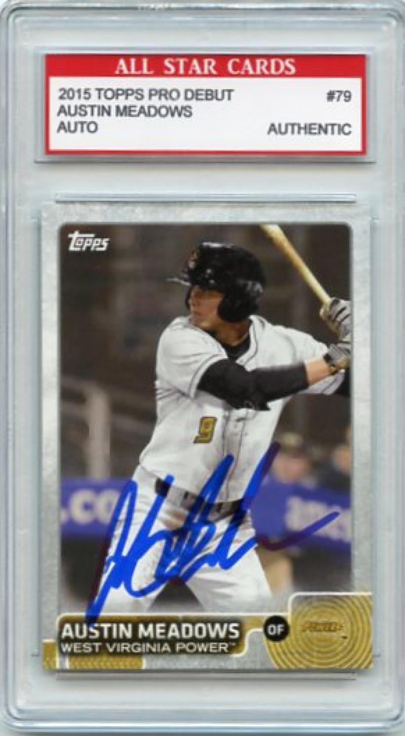 AUSTIN MEADOWS 2015 TOPPS PRO DEBUT #79 ALL STAR CARDS AUTHENTIC W/ COA 