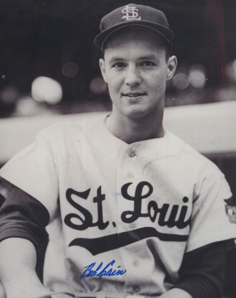 BOB CAIN ST.LOUIS BROWNS SIGNED AUTOGRAPHED 8X10 PHOTO W/ COA
