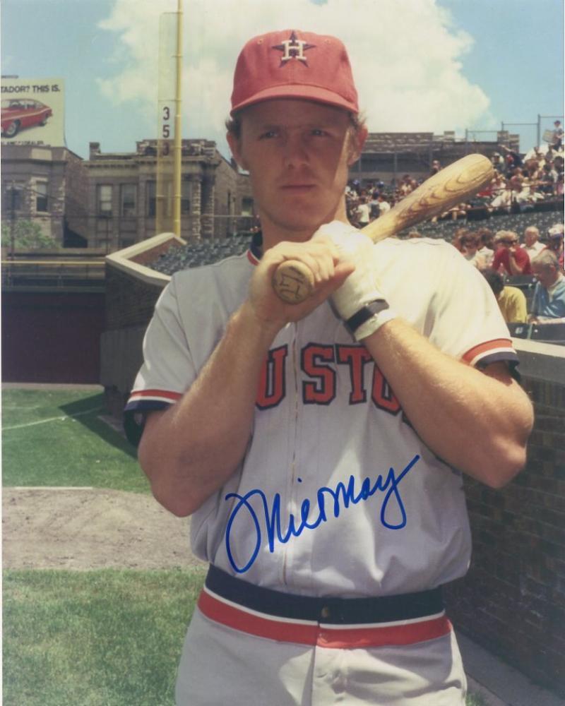 MILT MAY HOUSTON ASTROS SIGNED AUTOGRAPHED 8X10 PHOTO W/COA