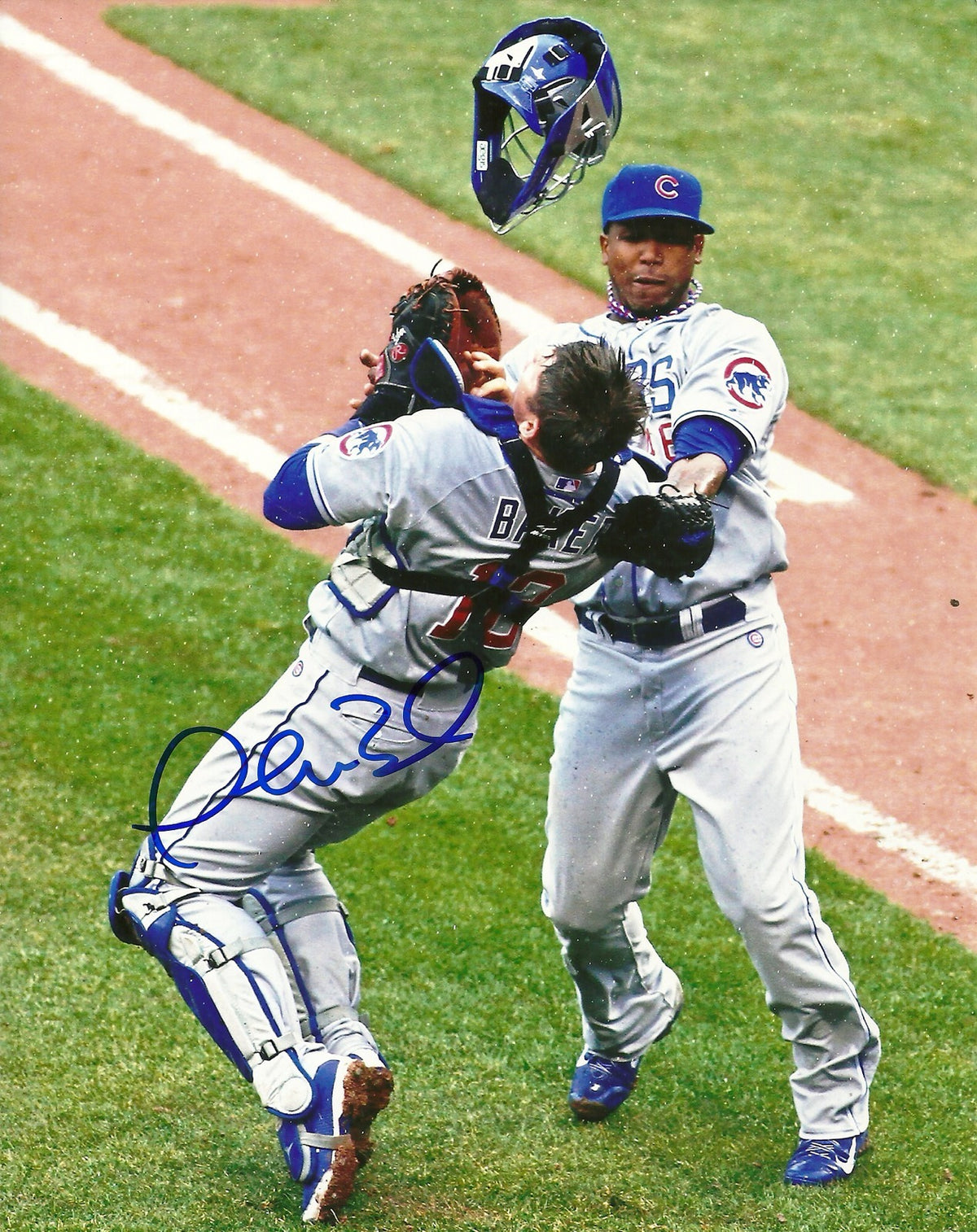 JOHN BAKER CHICAGO CUBS SIGNED AUTO 8x10 PHOTO W/COA ACTION
