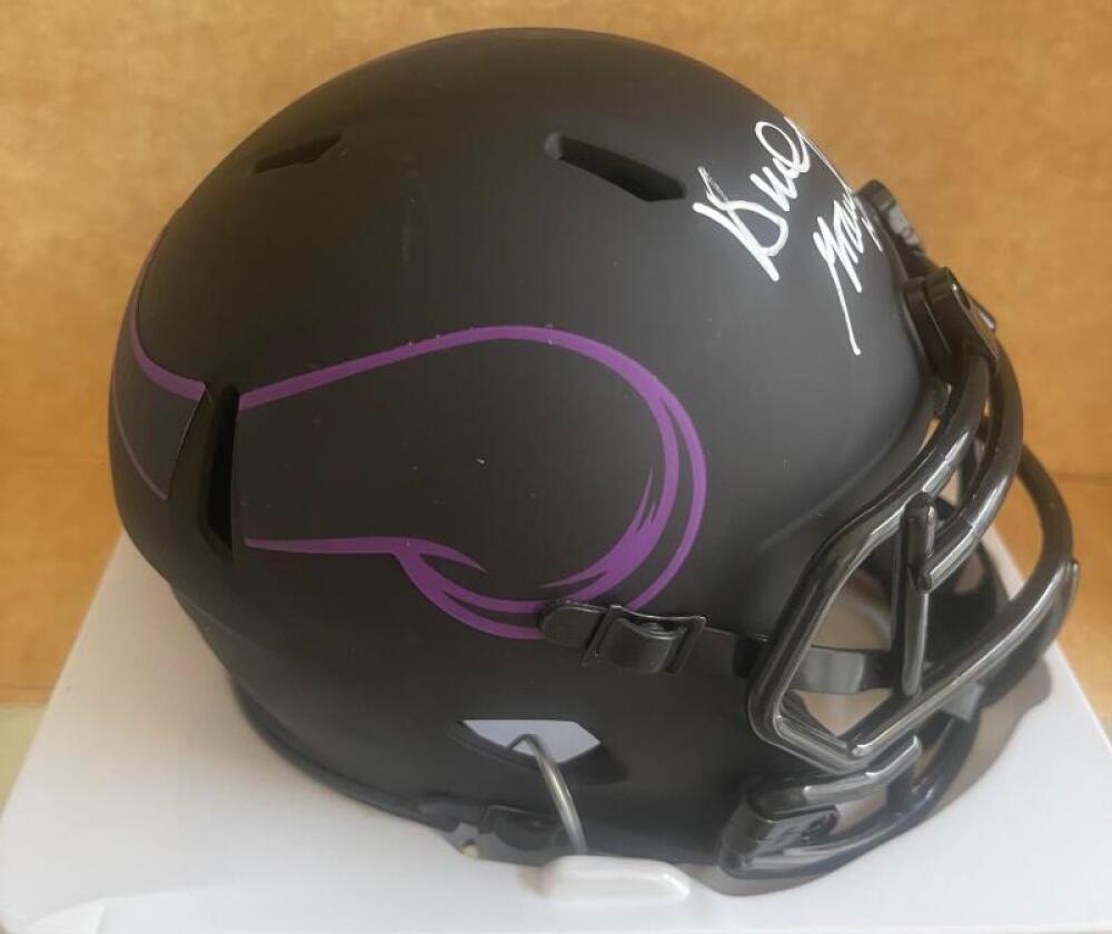 BUD GRANT VIKINGS SIGNED AUTOGRAPHED ECLIPSE MINI HELMET PSA 3T71367