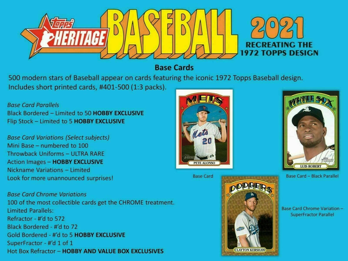 2021 Topps HERITAGE Baseball HOBBY Box Factory Sealed FREE SHIPPING 