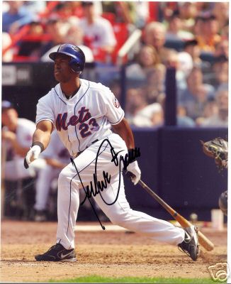 JULIO FRANCO NEW YORK METS SIGNED 8X10 PHOTO W/COA
