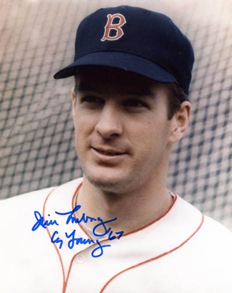 JIM LONBORG BOSTON RED SOX CY YOUNG 67 SIGNED AUTOGRAPHED 8X10 PHOTO W/COA