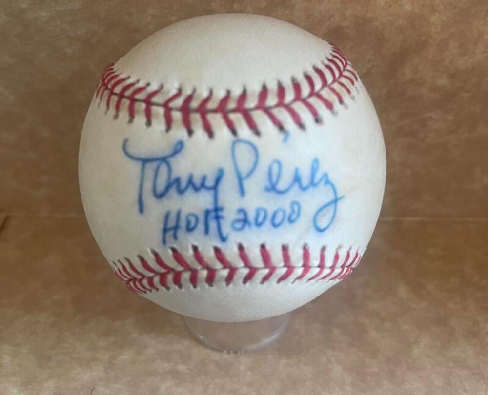 TONY PEREZ HOF 2000 REDS  SIGNED AUTO M.L. BASEBALL BECKETT AUTH