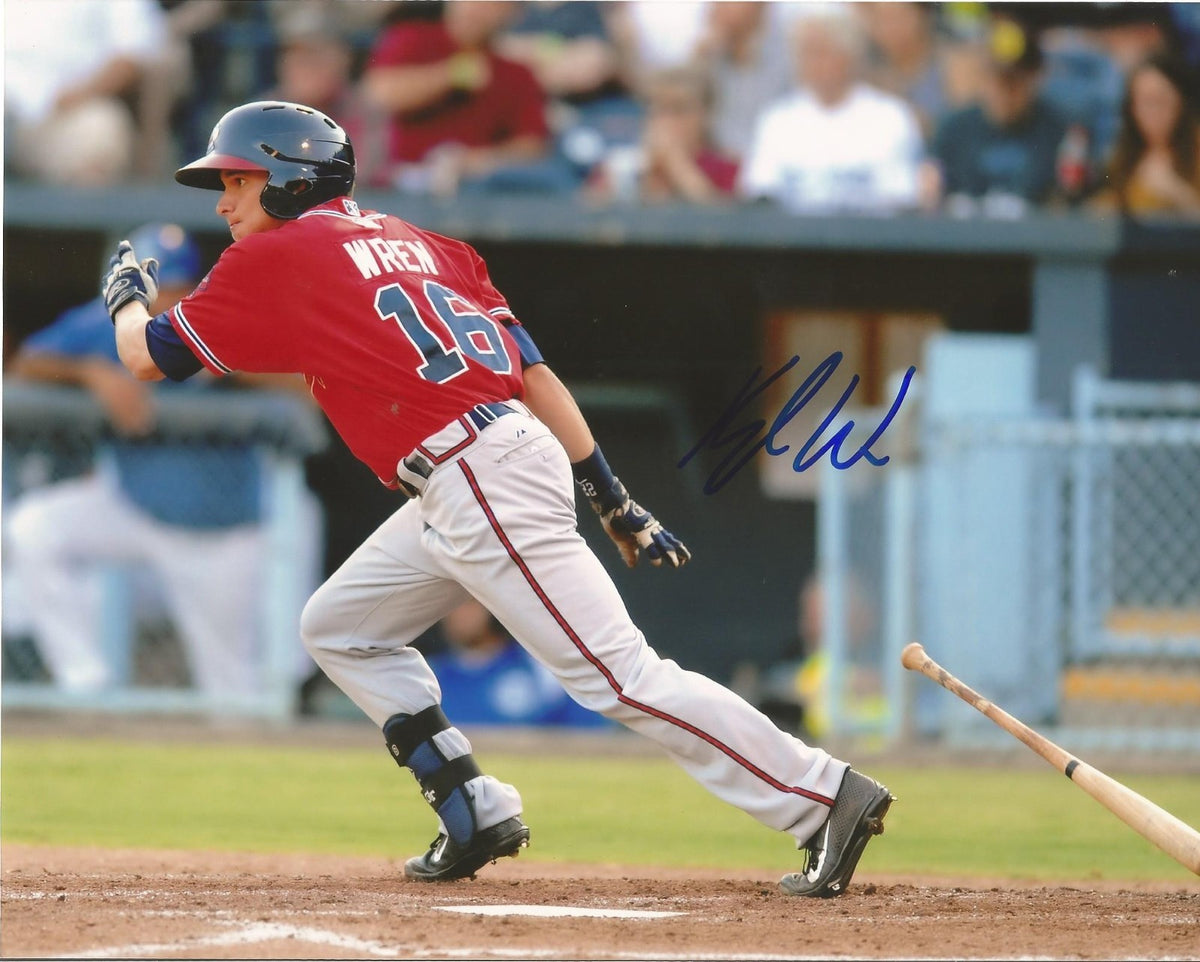 KYLE WREN ATLANTA BRAVES AUTOGRAPHED SIGNED HORIZONTAL 8X10 PHOTO W/COA