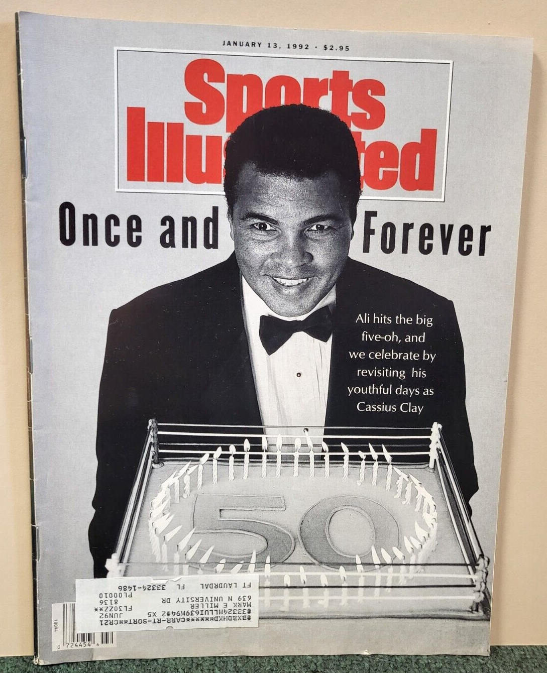 1992 SPORTS ILLUSTRATED MAGAZINE MUHAMMAD ALI ONCE AND FOREVER COVER RARE