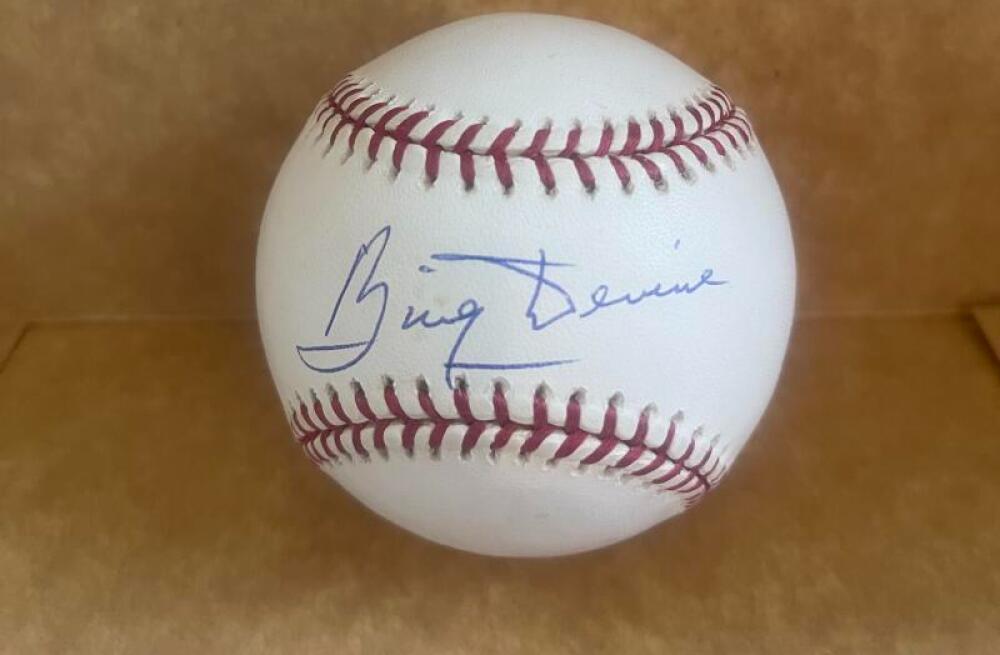 BING DEVINE CARDINALS SIGNED AUTOGRAPHED M.L. BASEBALL BECKETT AUTH