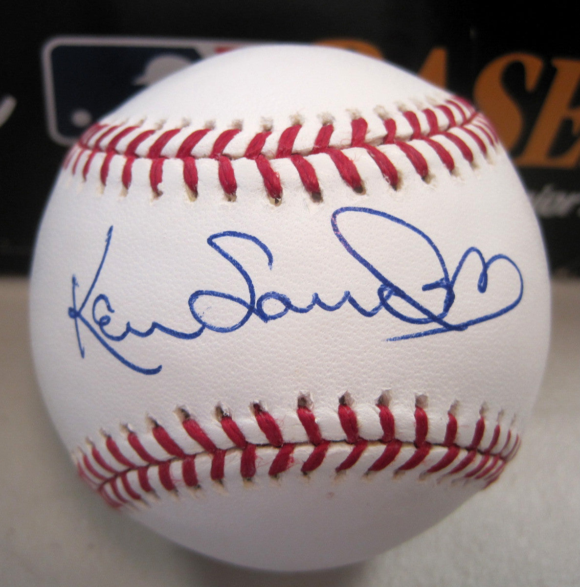 KEN SANDERS RED SOX/A'S AUTOGRAPHED SIGNED MAJOR LEAGUE BASEBALL W/COA