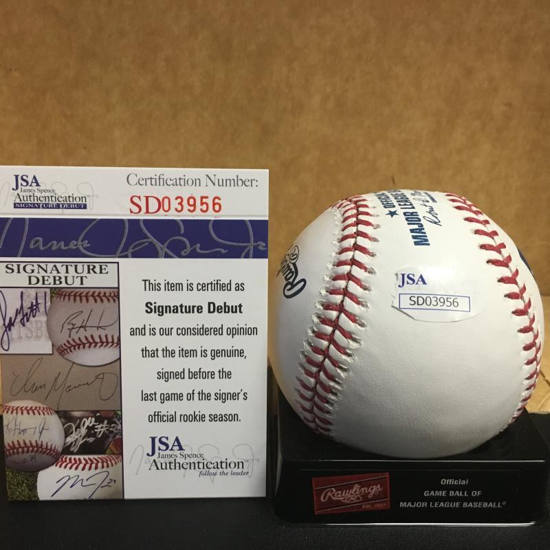 BYUNG- HO PARK MINNESOTA TWINS SIGNATURE DEBUT M.L. SIGNED BASEBALL JSA SD03956
