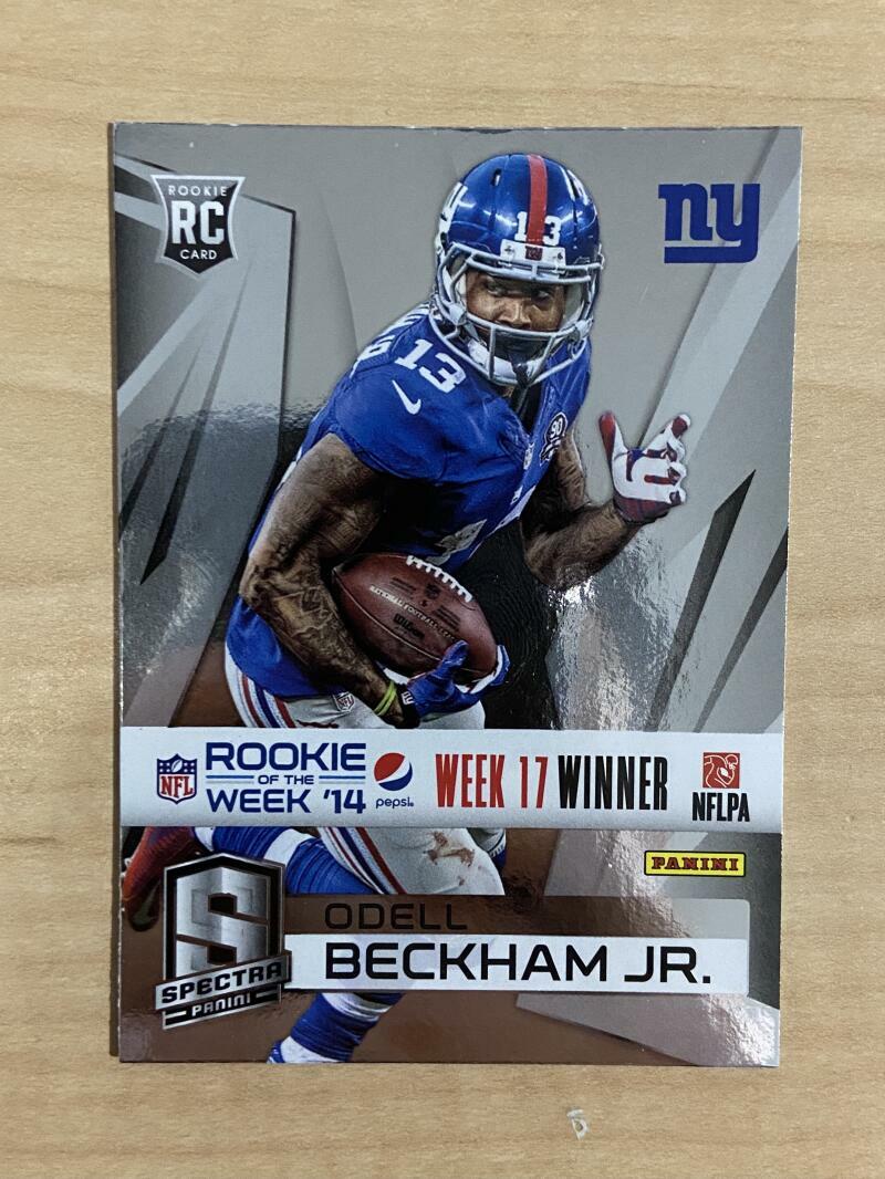 2014 PANINI SPECTRA ODELL BECKHAM JR GIANTS ROOKIE CARD WEEK 14 #17