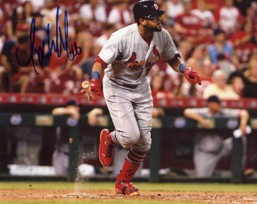 JOSE MARTINEZ ST. LOUIS CARDINALS ACTION SIGNED 8x10 PHOTO W/COA