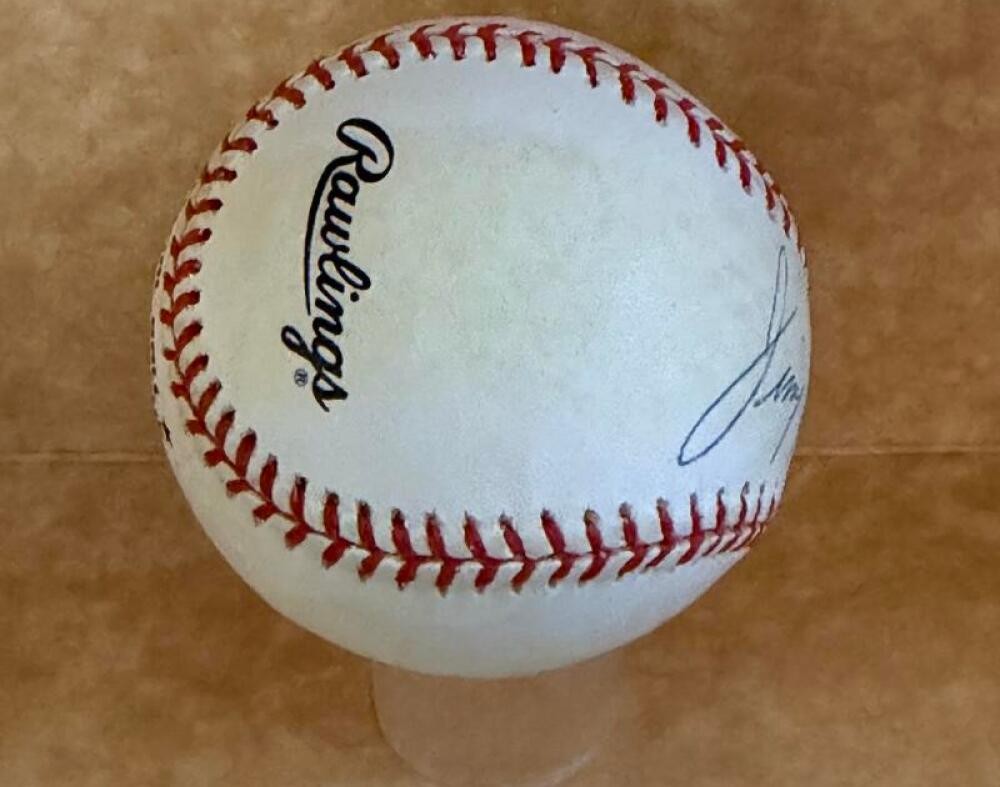 JIMMY PIERSALL INDIANS/RED SOX SIGNED AUTOGRAPHED A.L. BASEBALL BECKETT AUTH
