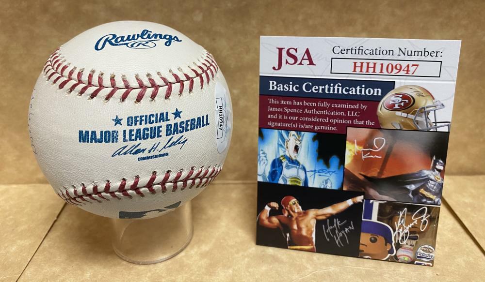 LARRY JASTER 66 NL SHUTOUT LEADER ALL AGAINST DODGERS SIGNED BASEBALL HH10947